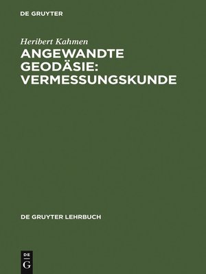 cover image of Angewandte Geodäsie